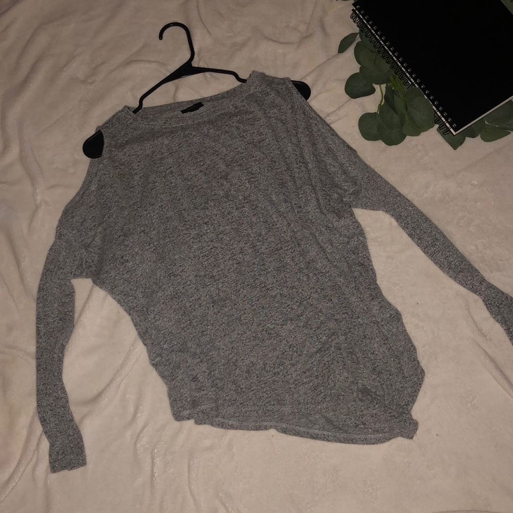 Cold shoulder sweater